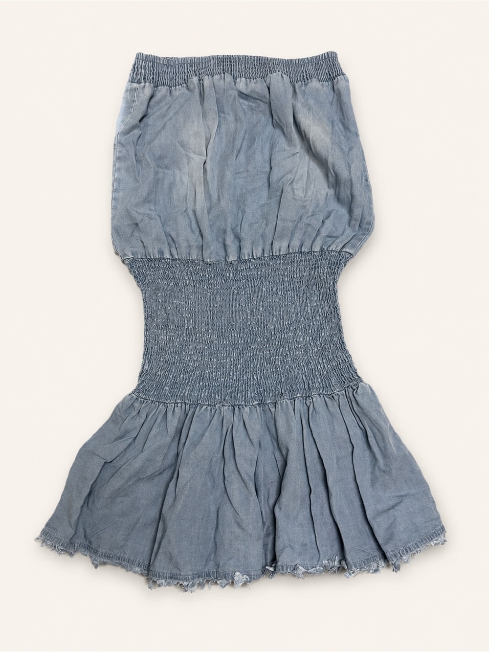 Muche & Muchette Live Tencel Smocked Strapless Mini Dress OS - Picture 3 of 4